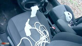 Baise anale en voiture dans les bois avec la belle Nataly Lancaster  Video